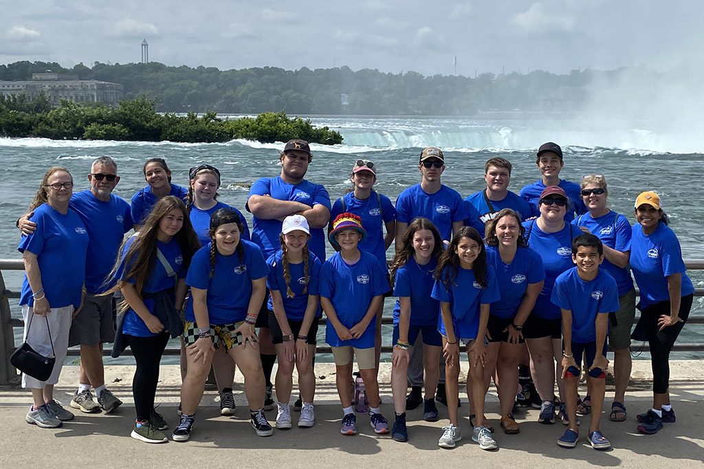 Kids at Niagara Falls