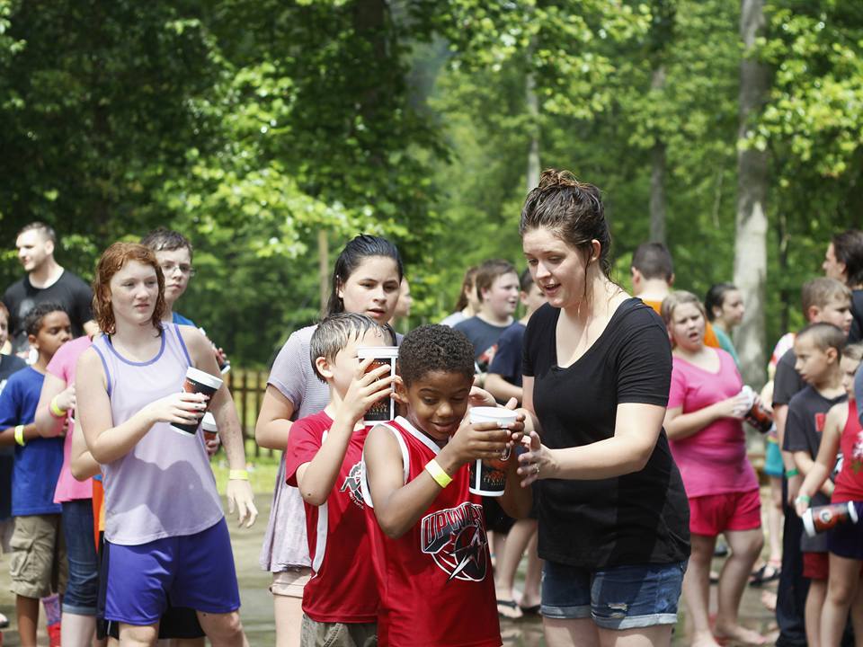 Fun water games at Camp Gattawana