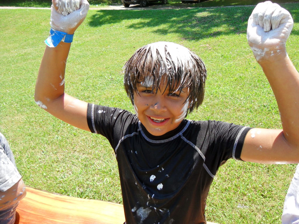 Kids competing in the Gattawana Olympics