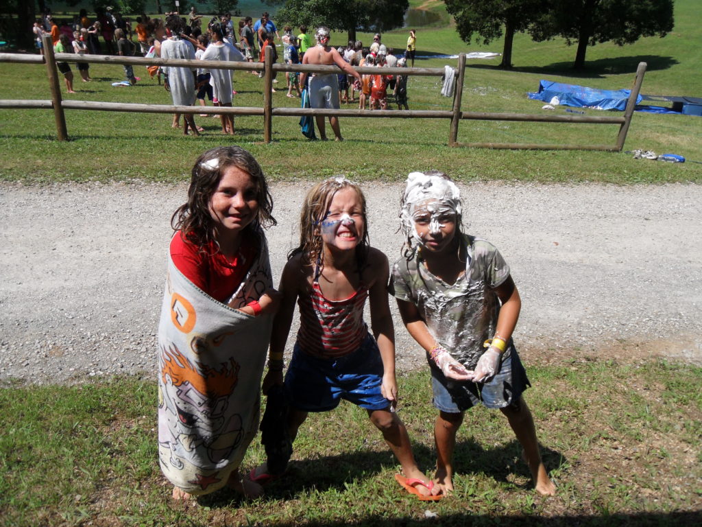 Kids competing in the Gattawana Olympics